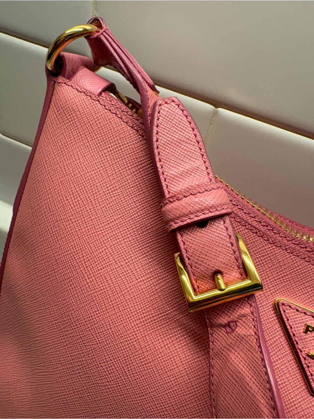 Pink Leather Shoulder Bag by Prada! - Picture 5 of 10